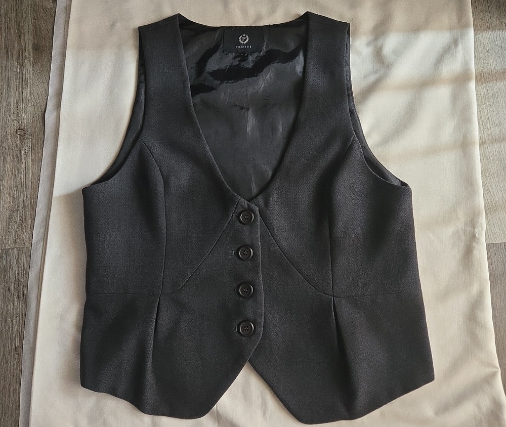 Classic Dark Gray Tailored Women's Vest